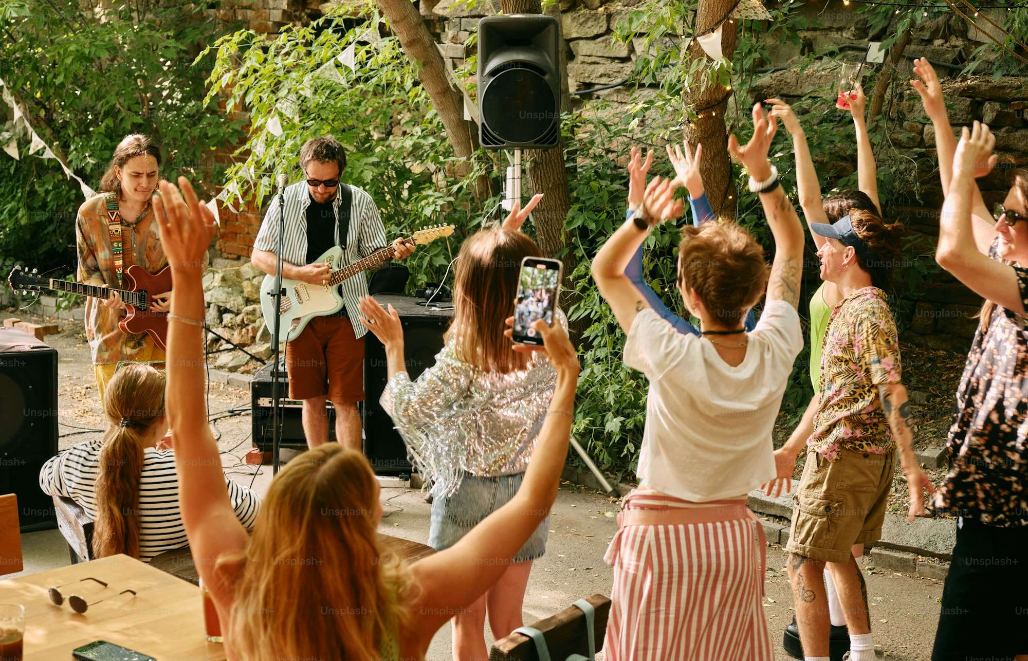 Crowd at an outdoor summer event